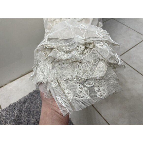 Ivory Beaded Sheath Wedding Dress Gown, Melissa Sweet, Size 4-6, Mermaid, Prom - Picture 10 of 15